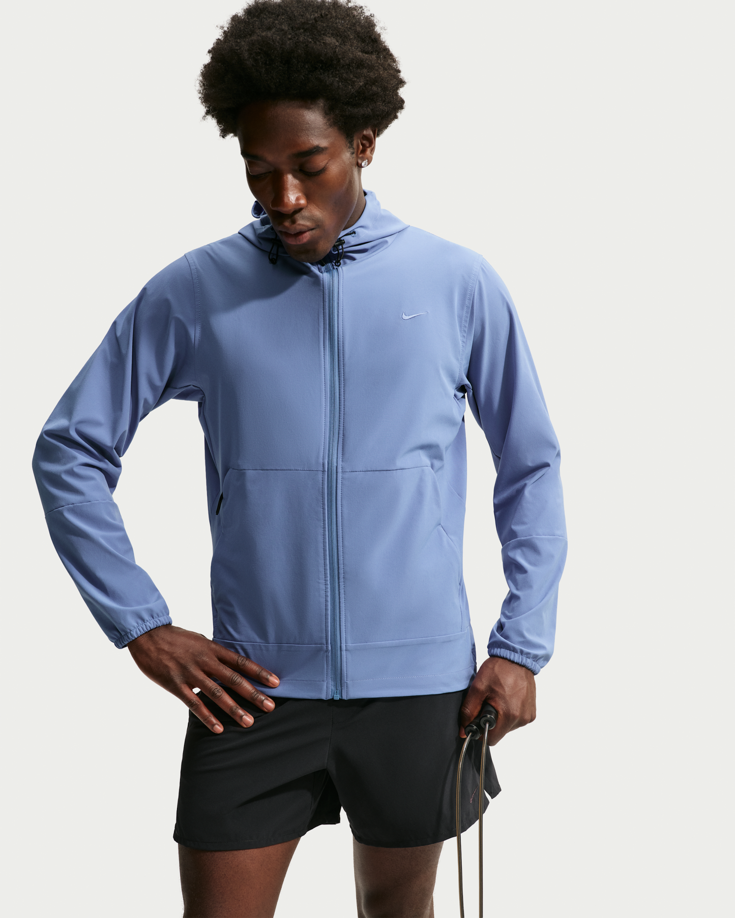 Nike Unlimited Men's Repel Hooded Versatile Jacket - Indigo Storm/Black/Indigo Storm - View 3