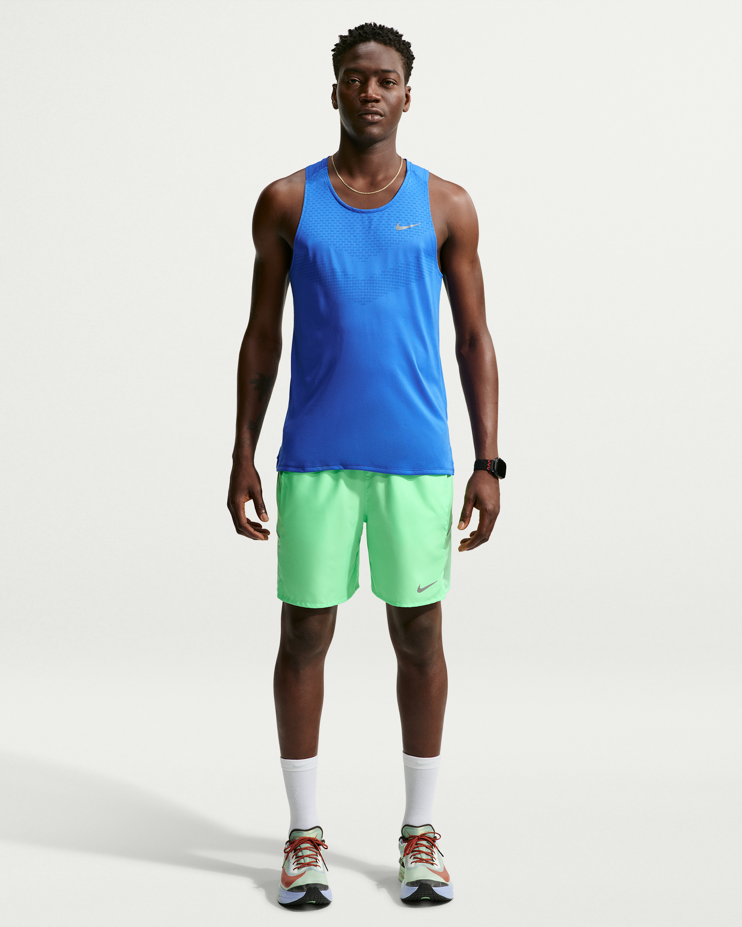 Nike Miler Men's Dri-FIT 18cm (approx.) Brief-Lined Running Shorts - Illusion Green/Cucumber Calm - View 1