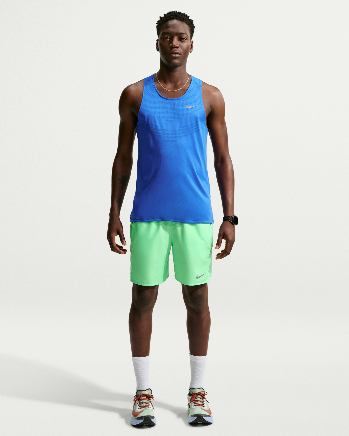 Nike Miler Men's Dri-FIT 18cm (approx.) Brief-Lined Running Shorts - Illusion Green/Cucumber Calm - View 1