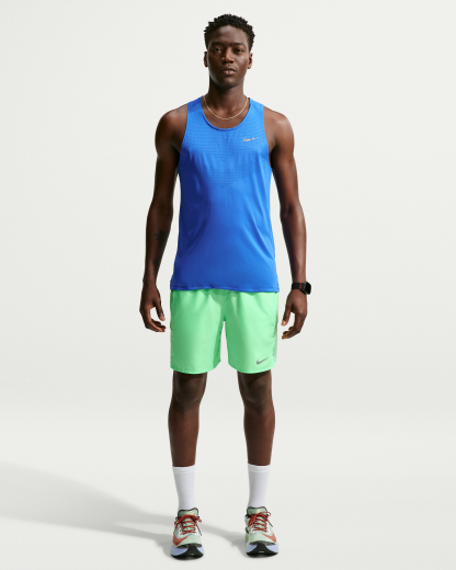 Nike Miler Men's Dri-FIT 18cm (approx.) Brief-Lined Running Shorts - Illusion Green/Cucumber Calm - View 1