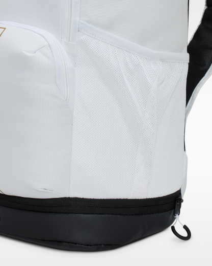Nike Varsity Elite Backpack (32L) - White/Black/Metallic Gold - View 11