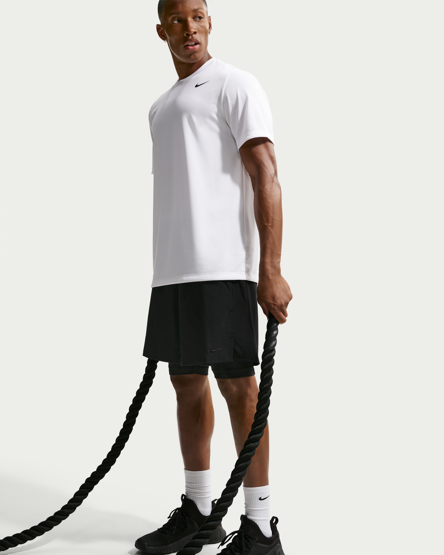 Nike Unlimited Men's Dri-FIT 18cm (approx.) 2-in-1 Versatile Shorts - Black/Black/Black/Black - View 4