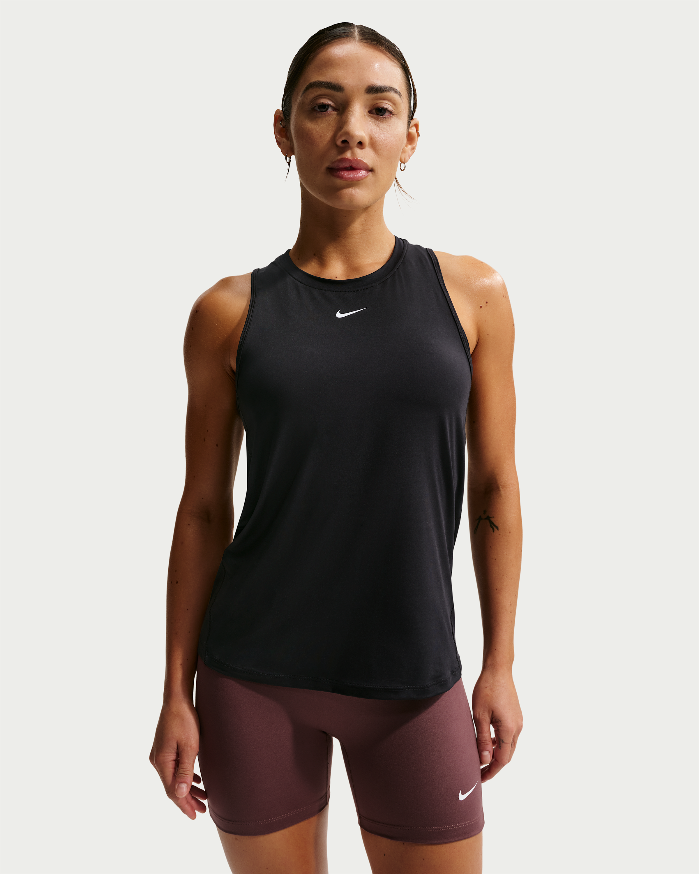 Nike One Classic Women's Dri-FIT Tank Top - Black/White - View 1