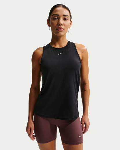 Nike One Classic Women's Dri-FIT Tank Top - Black/White - View 1