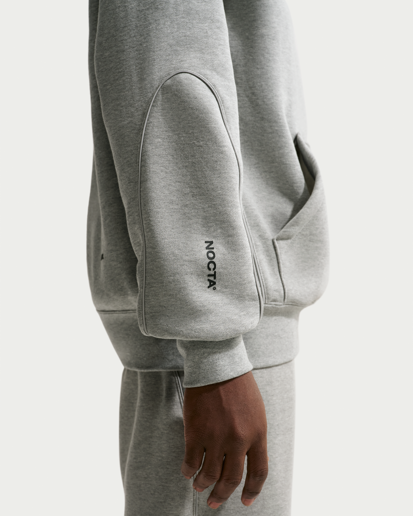 NOCTA Fleece CS Hoodie 2 - Dark Grey Heather/Matte Silver/Black - View 9