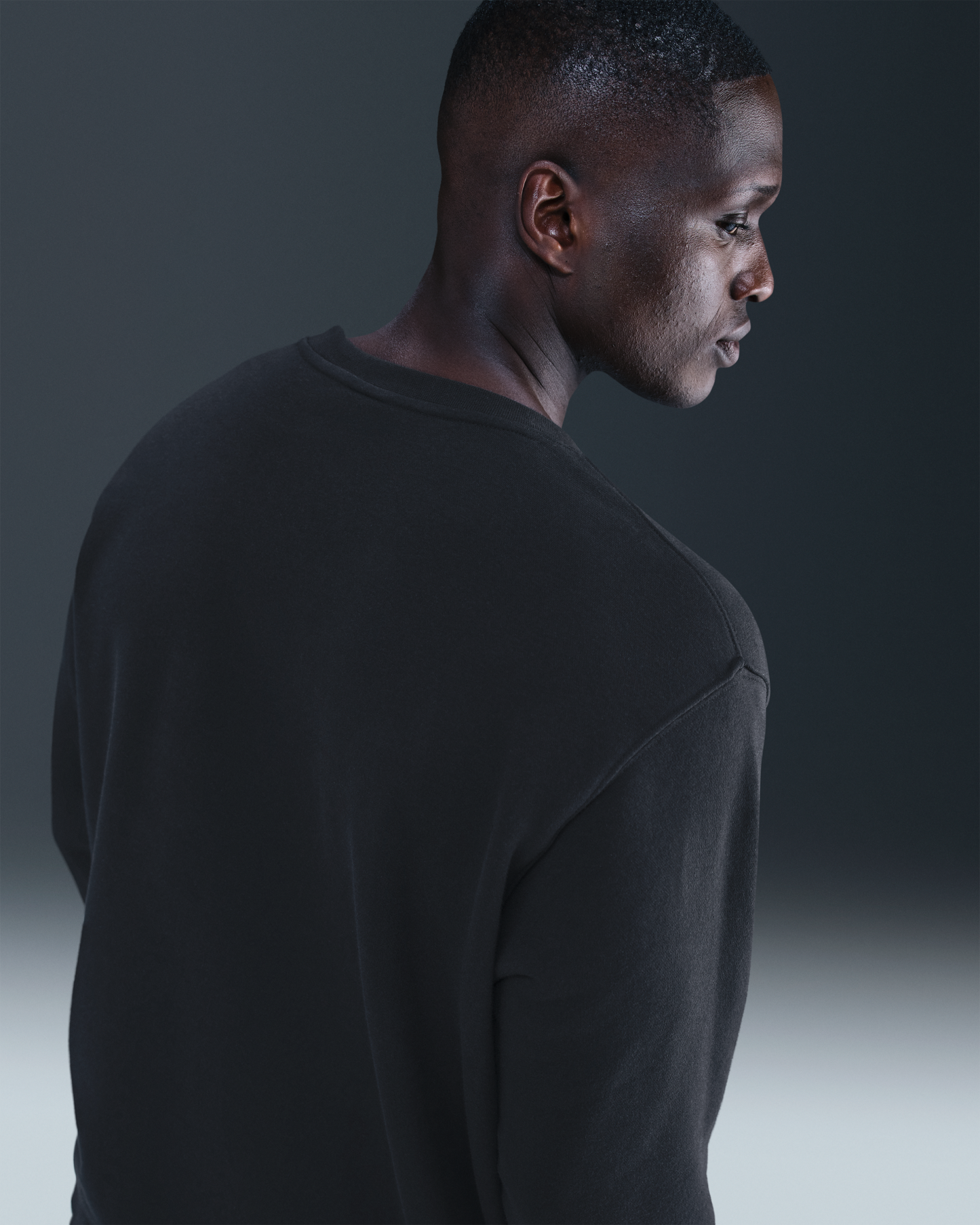 Nike Club Men's Fleece Crew - Black/White - View 7