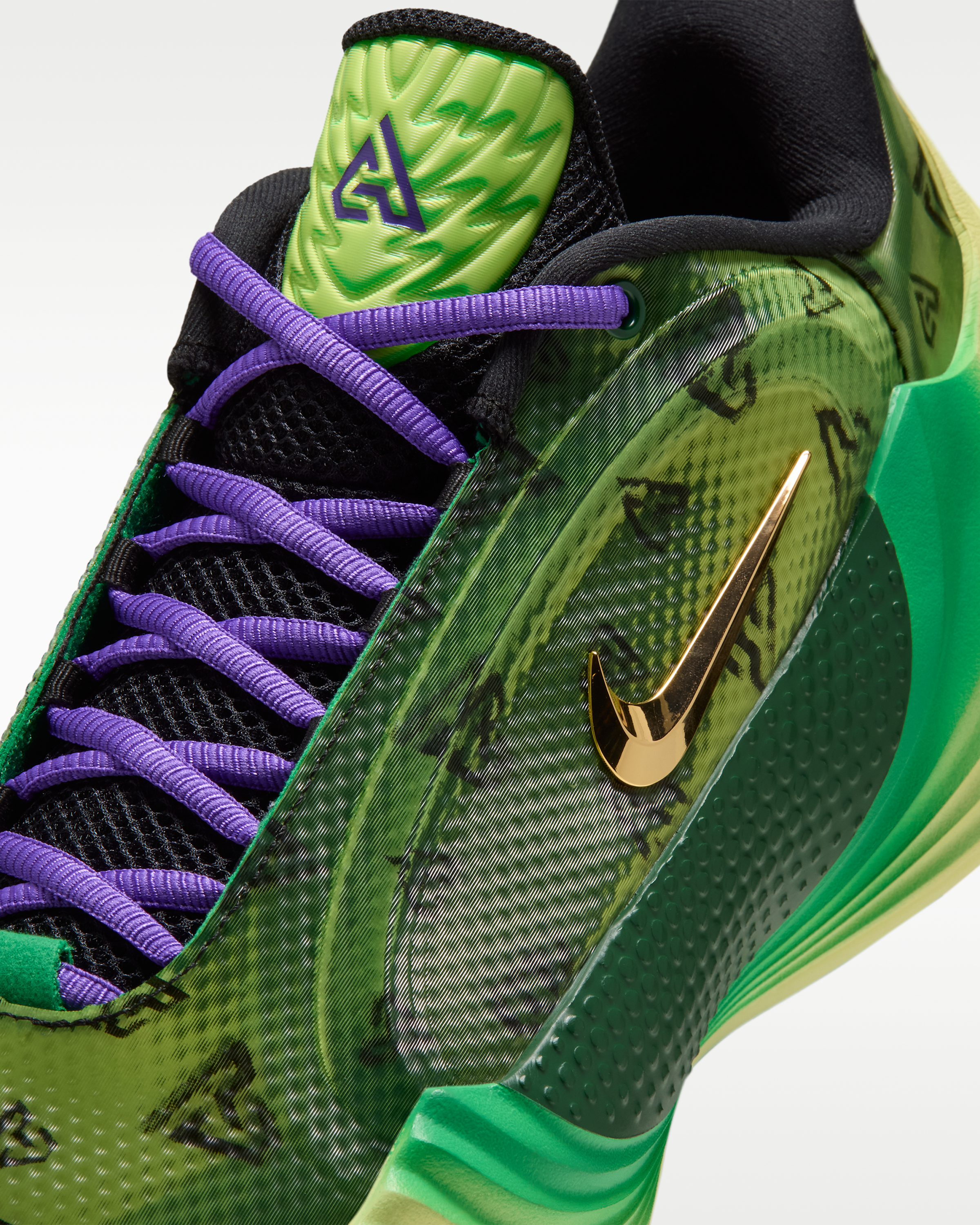 Giannis Freak 8 'Trick Question' Basketball Shoes - Gorge Green/Hyper Grape/Lucky Green/Metallic Gold - View 7