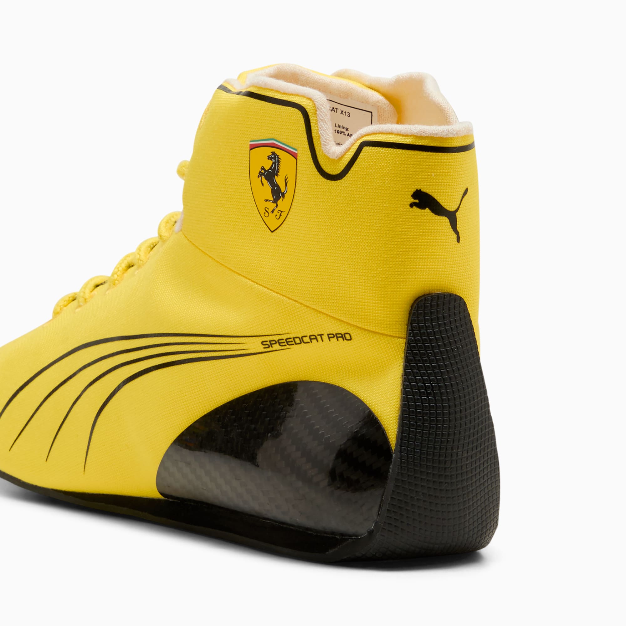 Scuderia Ferrari Speedcat Pro UK Lewis Hamilton Boots Men - Speed Yellow-PUMA Black - Image 3