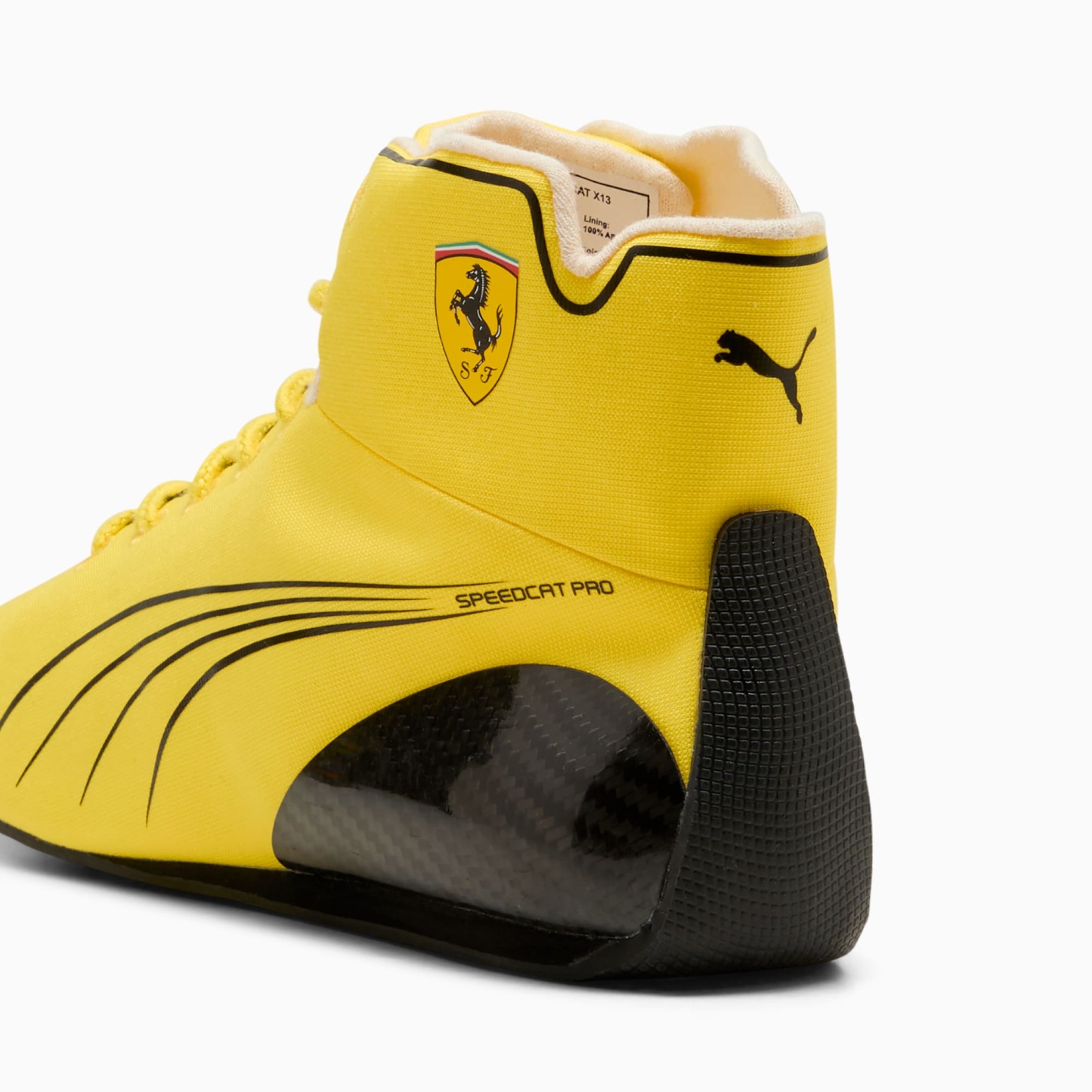 Scuderia Ferrari Speedcat Pro UK Lewis Hamilton Boots Men - Speed Yellow-PUMA Black - Image 3