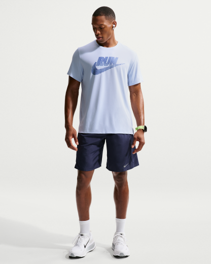 Nike Miler Men's Dri-FIT 23cm (approx.) Unlined Running Shorts - Midnight Navy/Midnight Navy - View 1