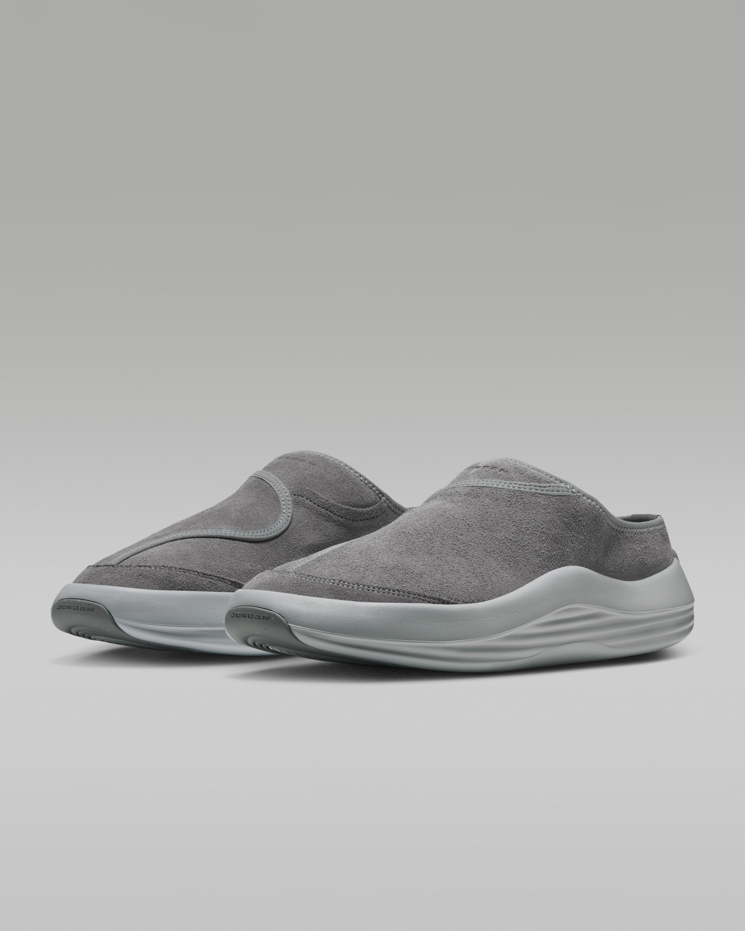 Jordan Future Men's Mules - Smoke Grey/Light Smoke Grey/University Red - View 5