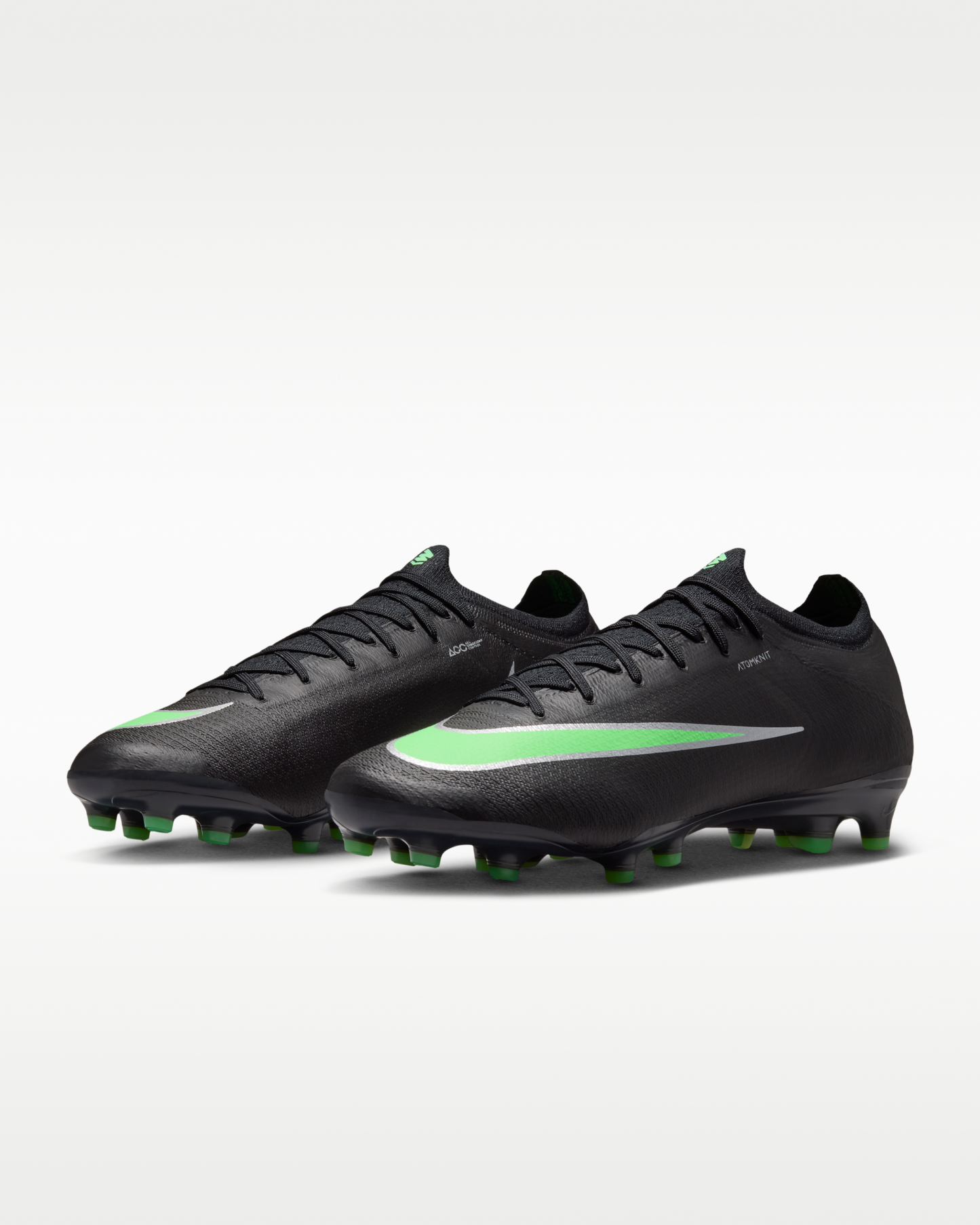 Nike Mercurial Vapor 17 Elite Artificial-Grass Low-Top Football Boots - Black/Black/Illusion Green - View 5