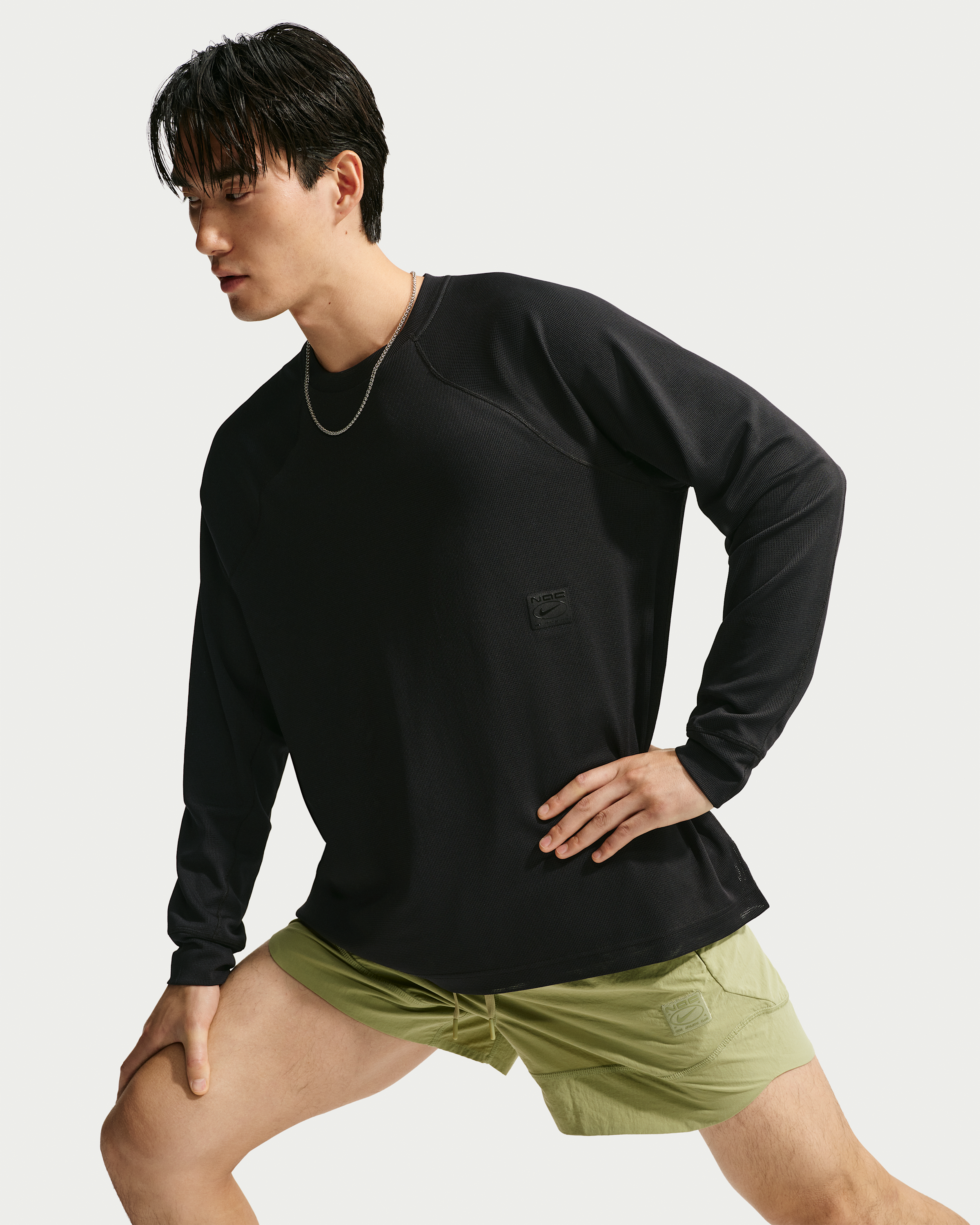 Nike N.A.C. Men's Dri-FIT Long-Sleeve Top - Black/Black - View 3