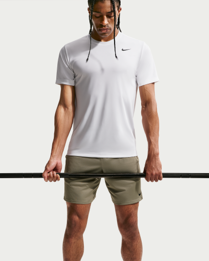 Nike Men's Dri-FIT Training T-Shirt - White/Black - View 1