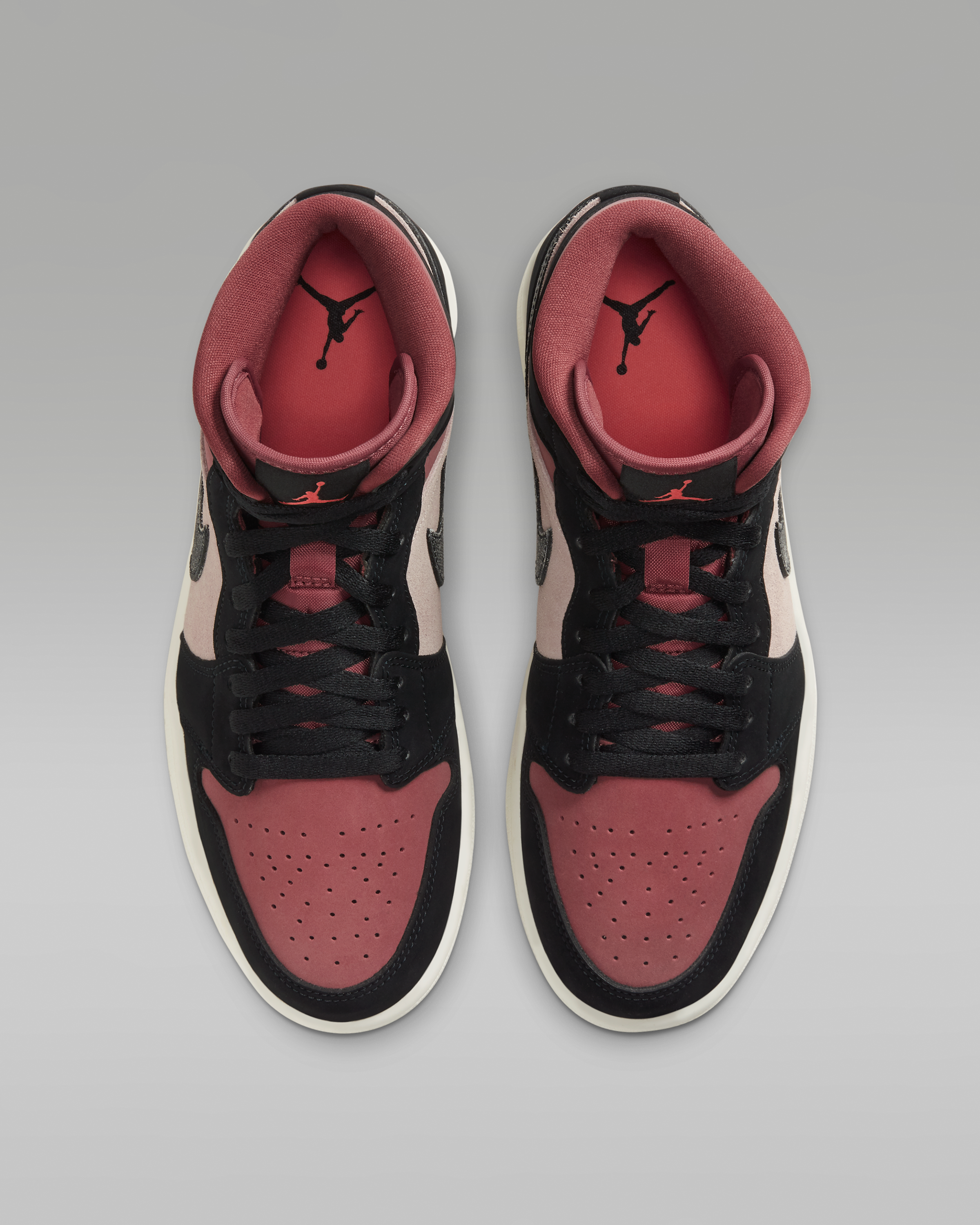 Air Jordan 1 Mid Women's Shoes - Particle Beige/Canyon Rust/Sail/Black - View 4