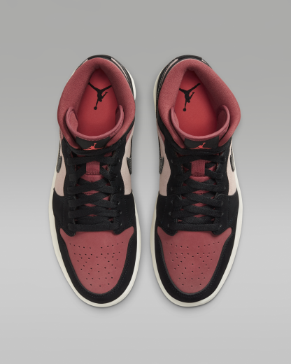 Air Jordan 1 Mid Women's Shoes - Particle Beige/Canyon Rust/Sail/Black - View 4