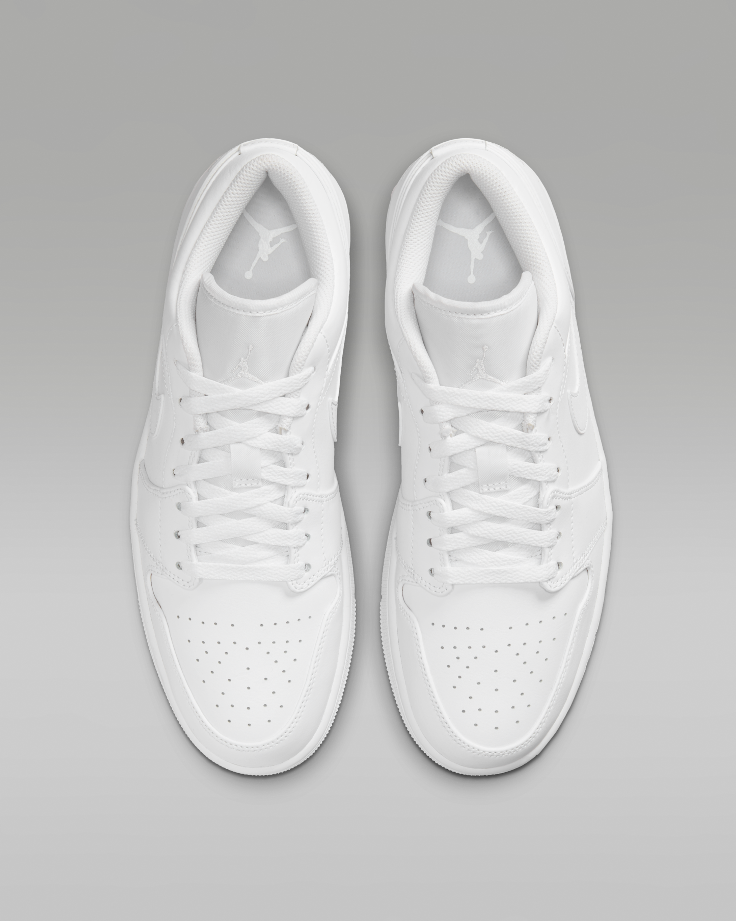 Air Jordan 1 Low Men's Shoes - White/White/White - View 4