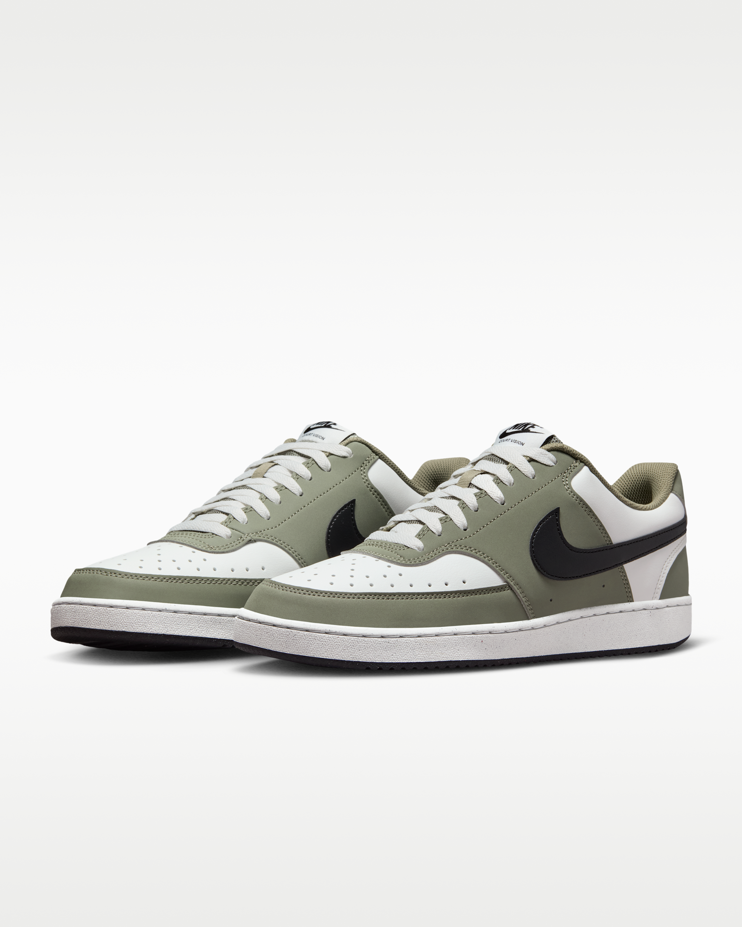 Nike Court Vision Low Men's Shoes - Summit White/Silver Sage/Black - View 5