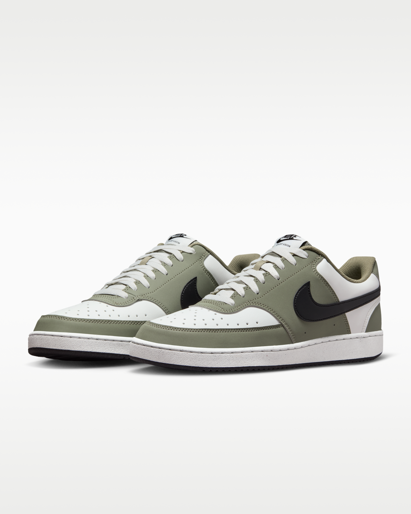 Nike Court Vision Low Men's Shoes - Summit White/Silver Sage/Black - View 5