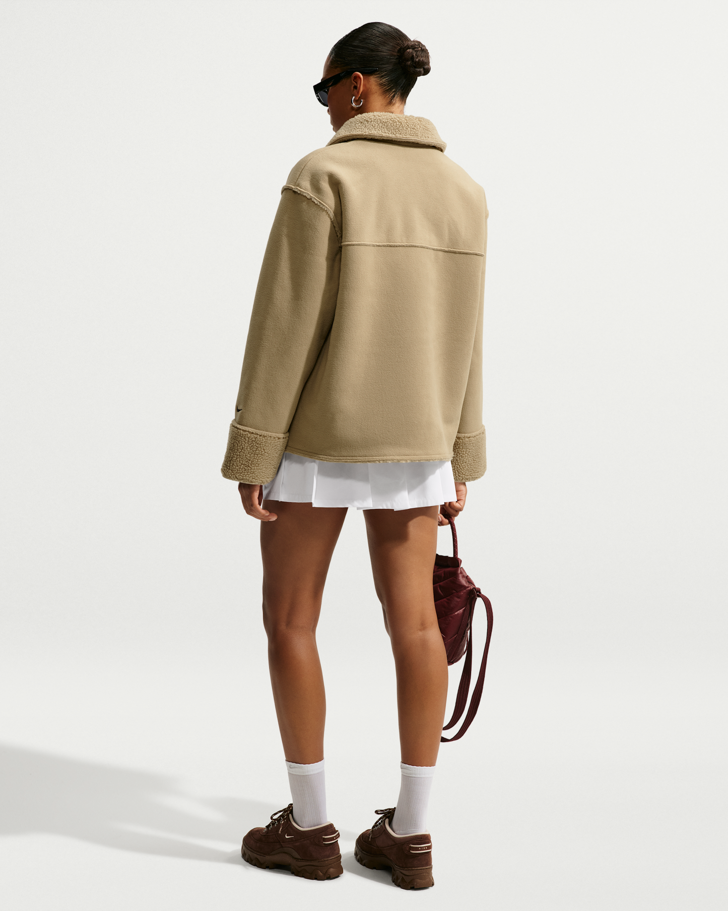 Nike Sportswear Women's Oversized Therma-FIT Chore Jacket - Parachute Beige/Black - View 5