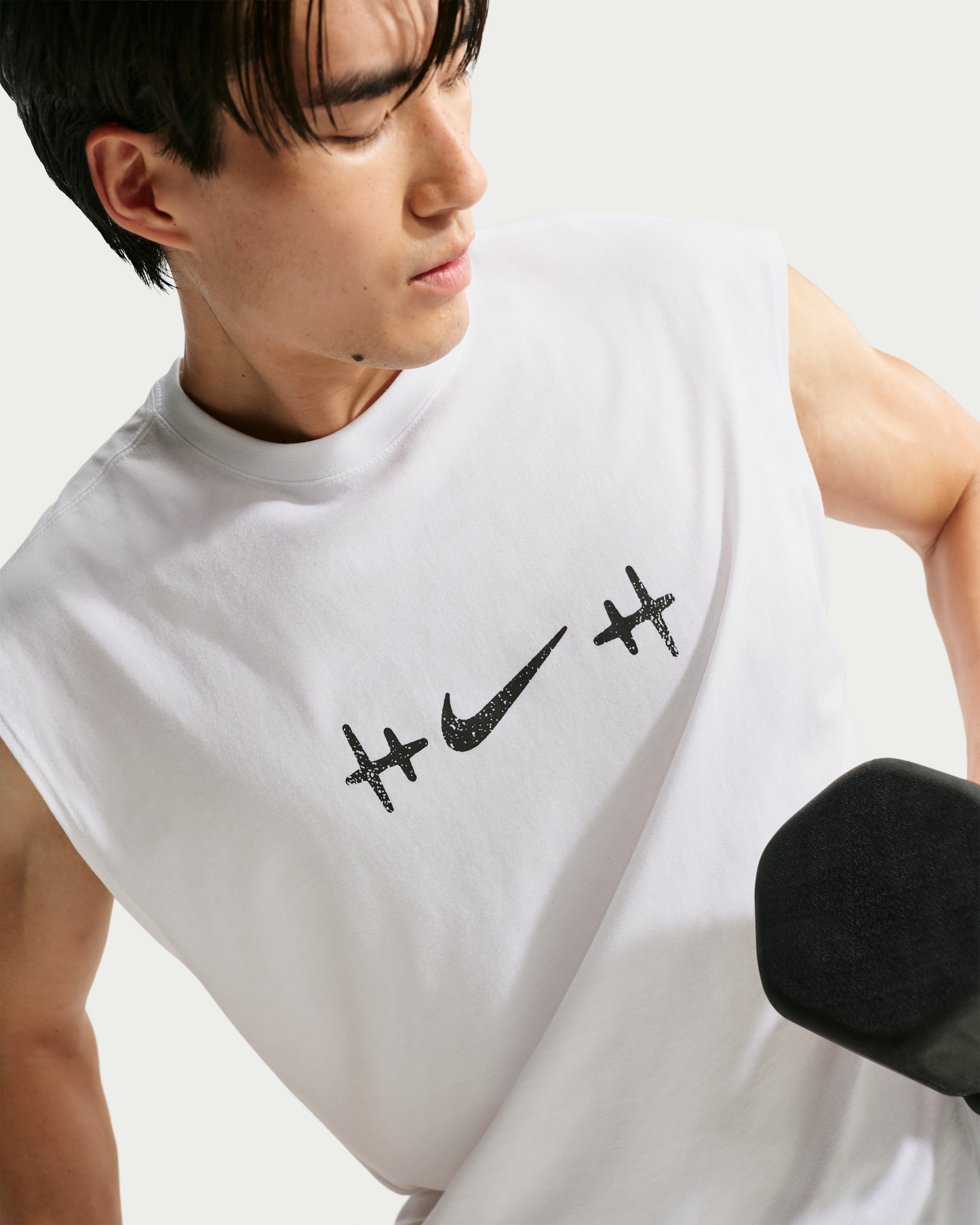 Nike N.A.C. Men's Sleeveless T-Shirt - White/Black - View 3