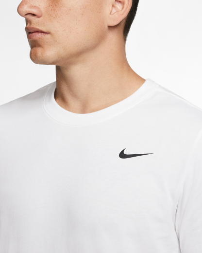 Nike Dri-FIT Men's Fitness T-Shirt - White/Black - View 3