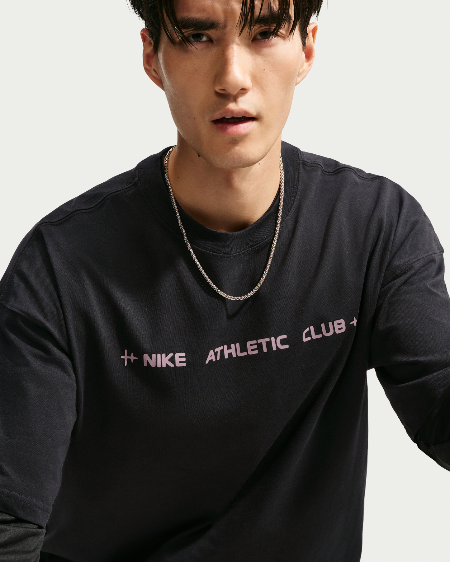 Nike N.A.C. Men's Oversized T-Shirt - Black/Purple Smoke - View 3