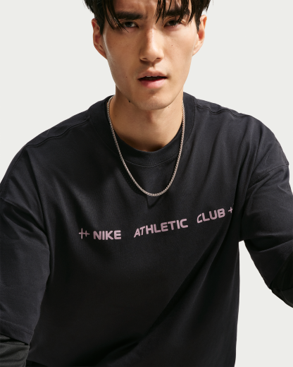 Nike N.A.C. Men's Oversized T-Shirt - Black/Purple Smoke - View 3