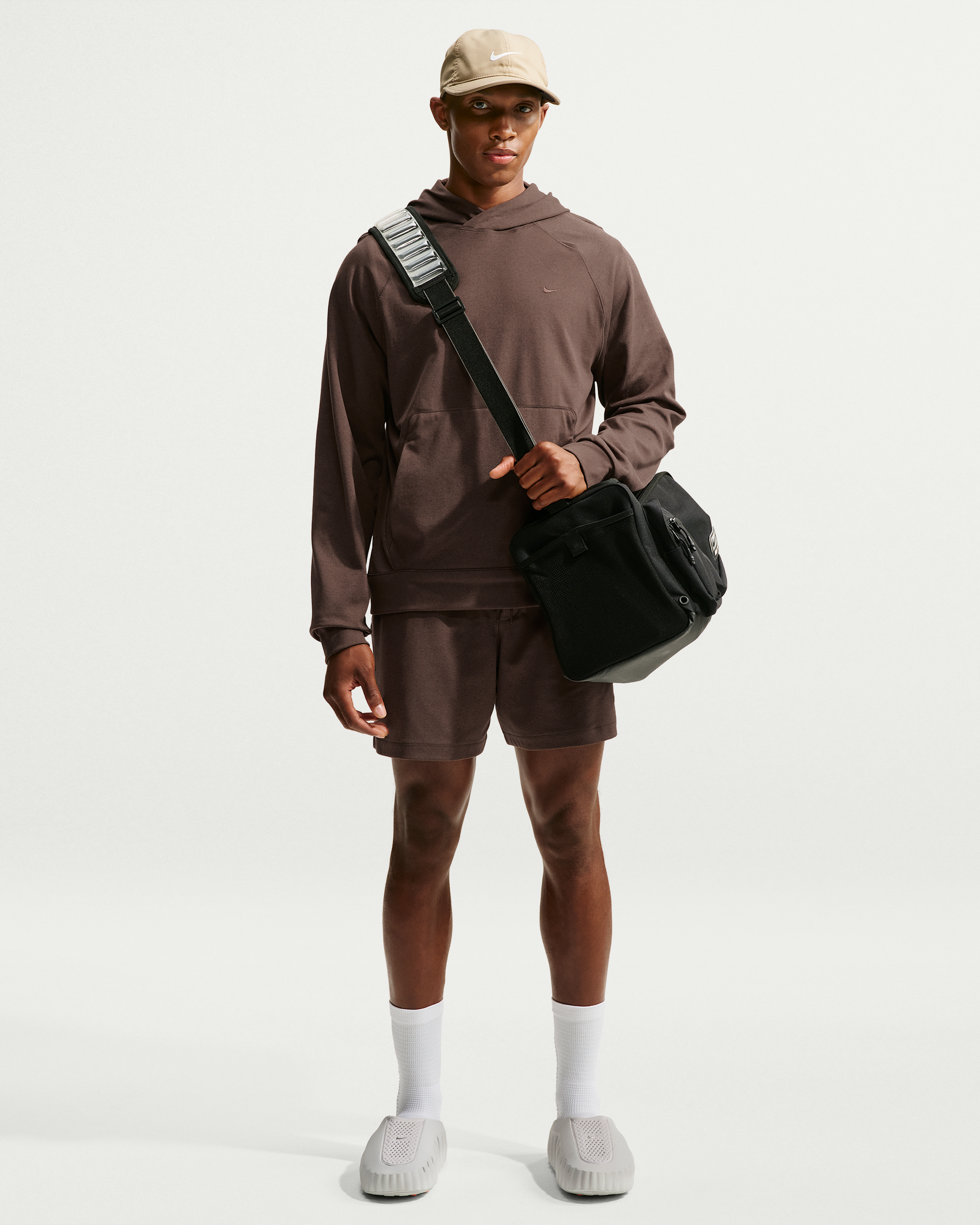 Nike Primary NanoKnit Men's Dri-FIT UV Protection Pullover Performance Hoodie - Baroque Brown/Tar/Heather/Baroque Brown - View 4