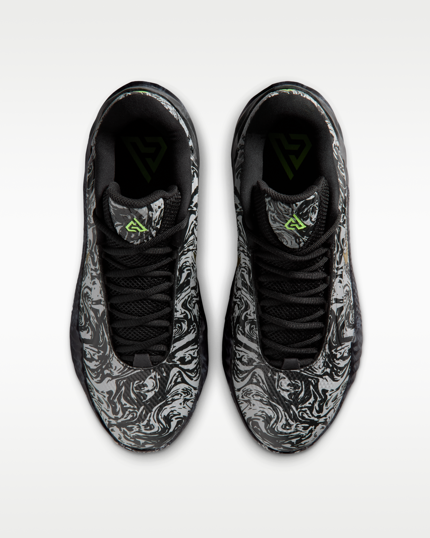 Giannis Freak 8 'Etched in Stone' Basketball Shoes - Black/Light Smoke Grey/Volt - View 4