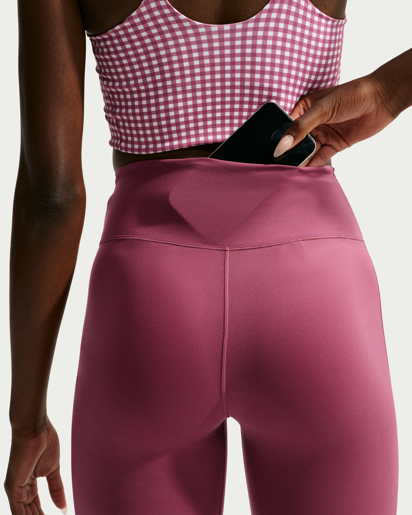 Nike One Women's High-Waisted 20.5cm (approx.) Biker Shorts - Pink Smoke/White - View 6
