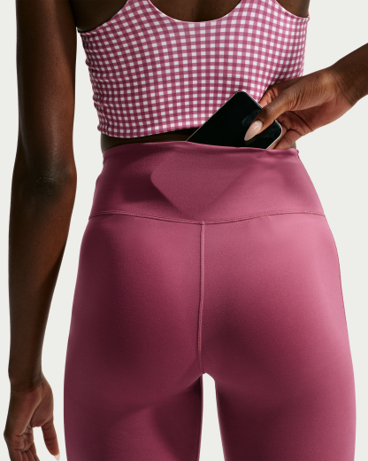 Nike One Women's High-Waisted 20.5cm (approx.) Biker Shorts - Pink Smoke/White - View 6