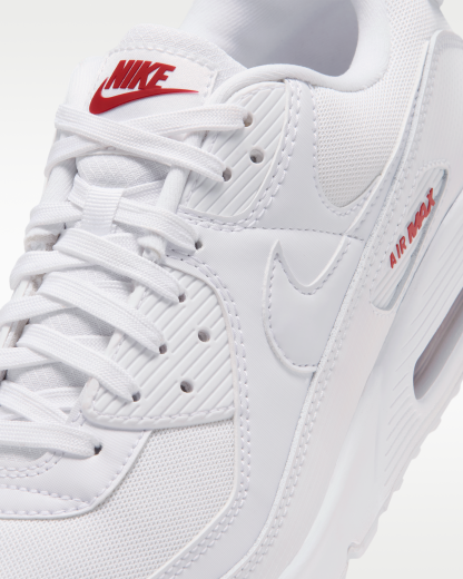 Nike Air Max 90 Men's Shoes - White/Tough Red/White - View 7