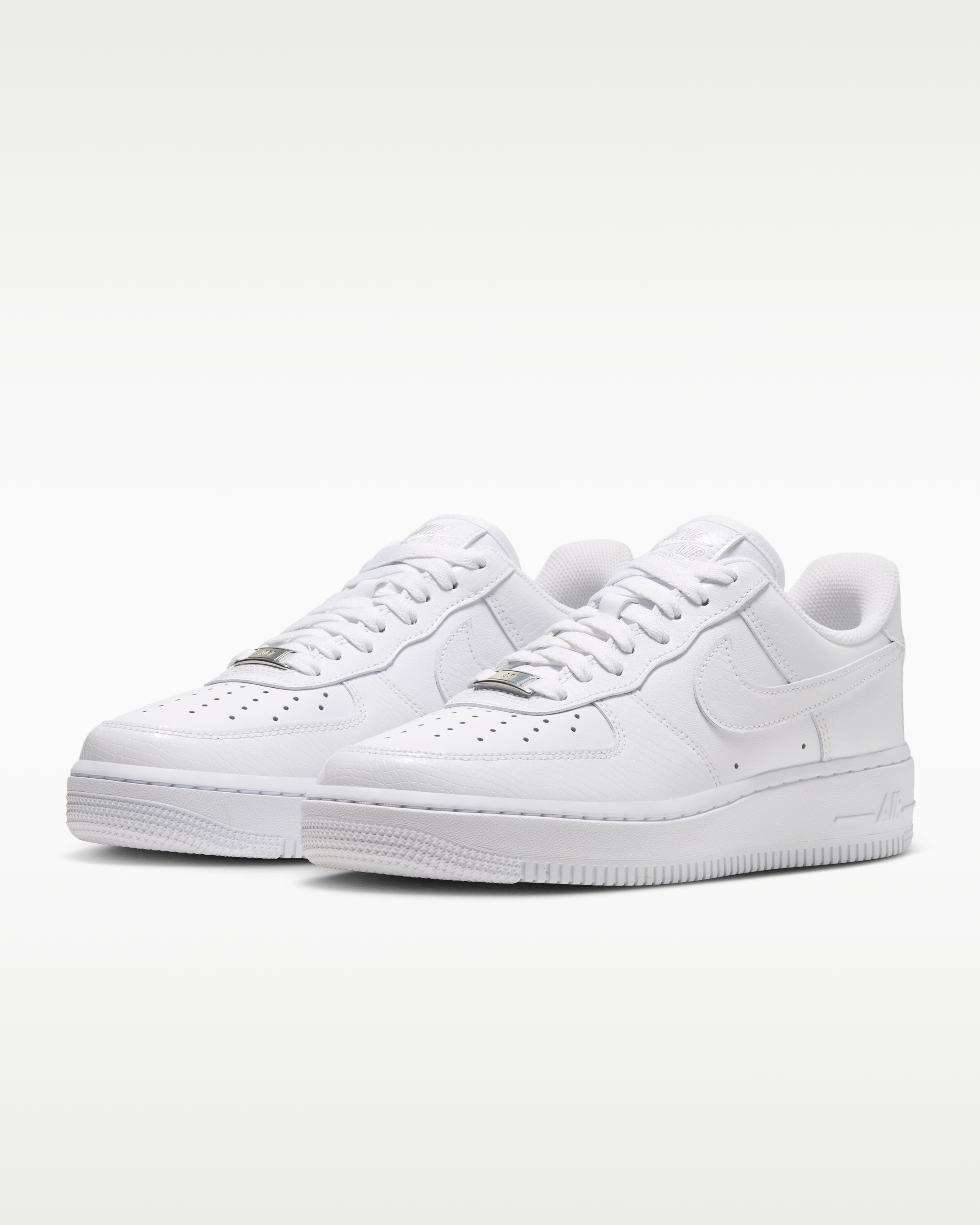 Nike Air Force 1 '07 Women's Shoes - White/Metallic Silver/White - View 5
