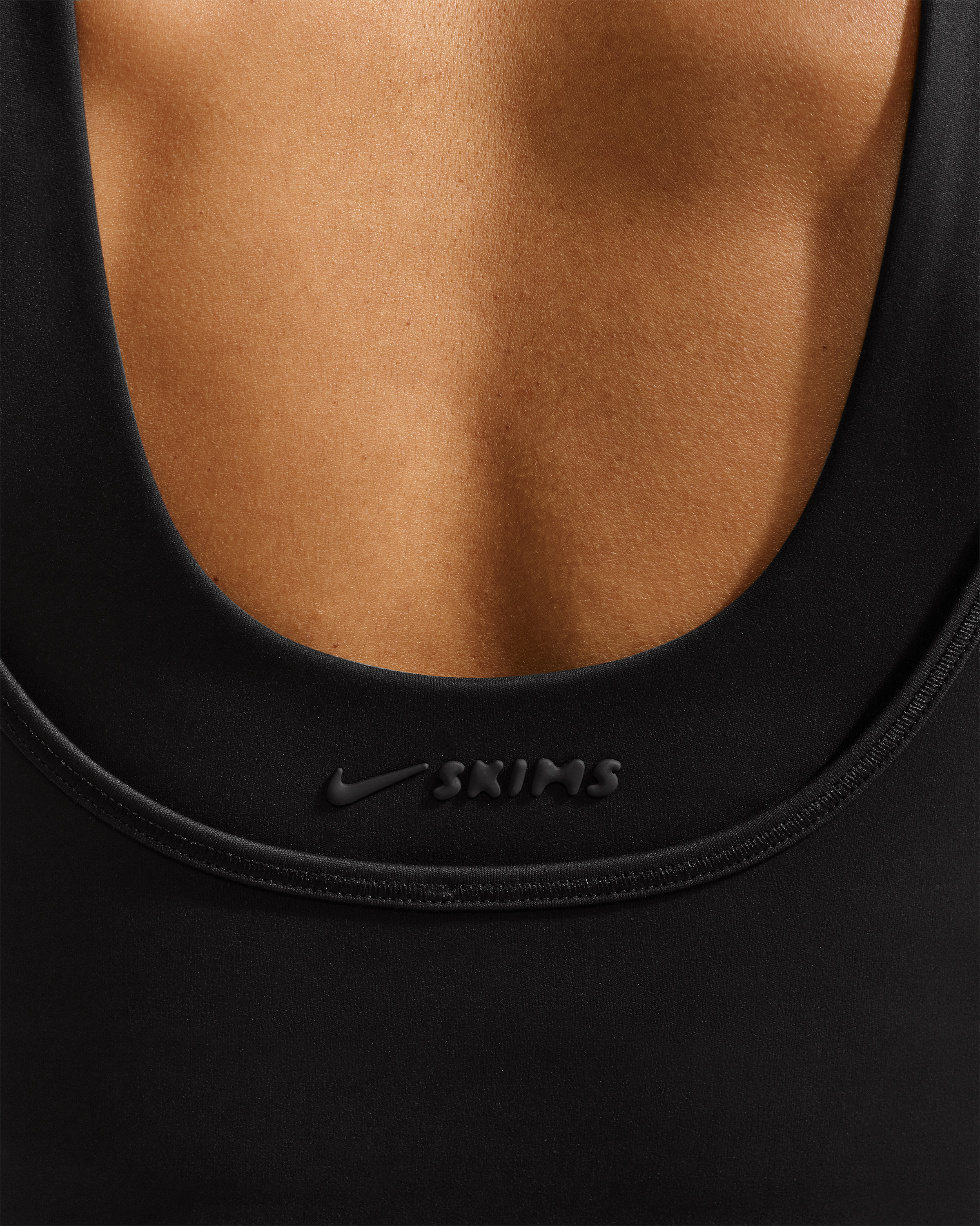 NikeSKIMS Matte Women's Double-Strap Scoop Tank Top - NSKM Obsidian/NSKM Obsidian - View 6