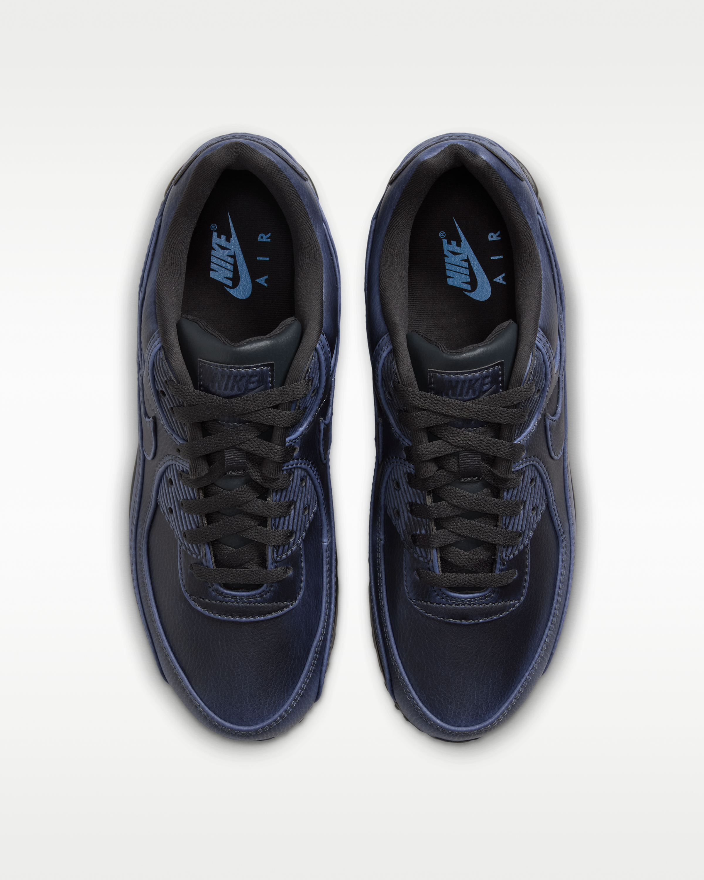 Nike Air Max 90 Premium Men's Shoes - Dark Smoke Grey/University Blue/Dark Smoke Grey - View 4