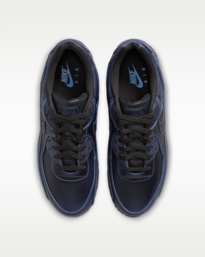 Nike Air Max 90 Premium Men's Shoes - Dark Smoke Grey/University Blue/Dark Smoke Grey - View 4