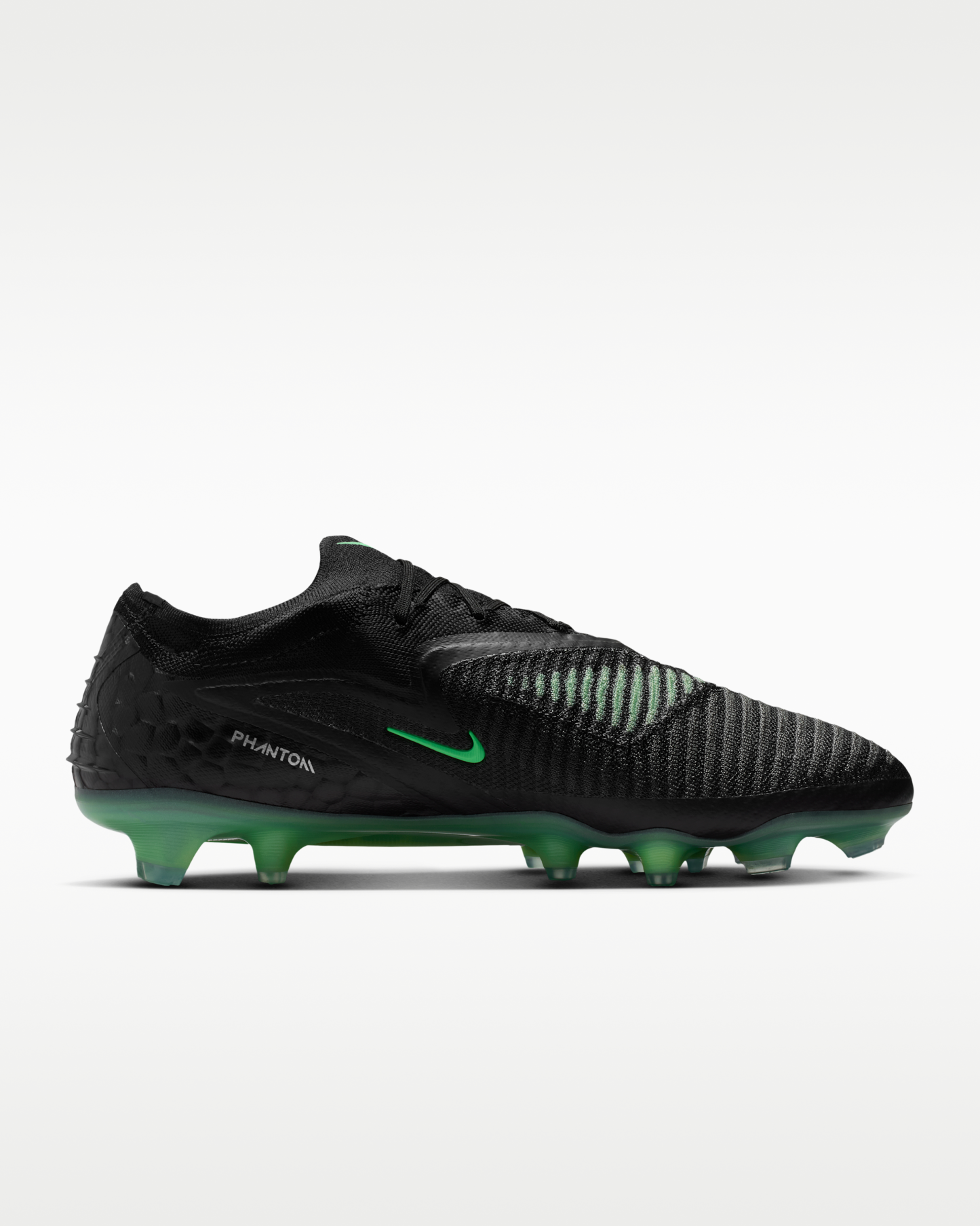 Nike Phantom 6 Low Elite Firm-Ground Football Boot - Black/Black/Illusion Green - View 3