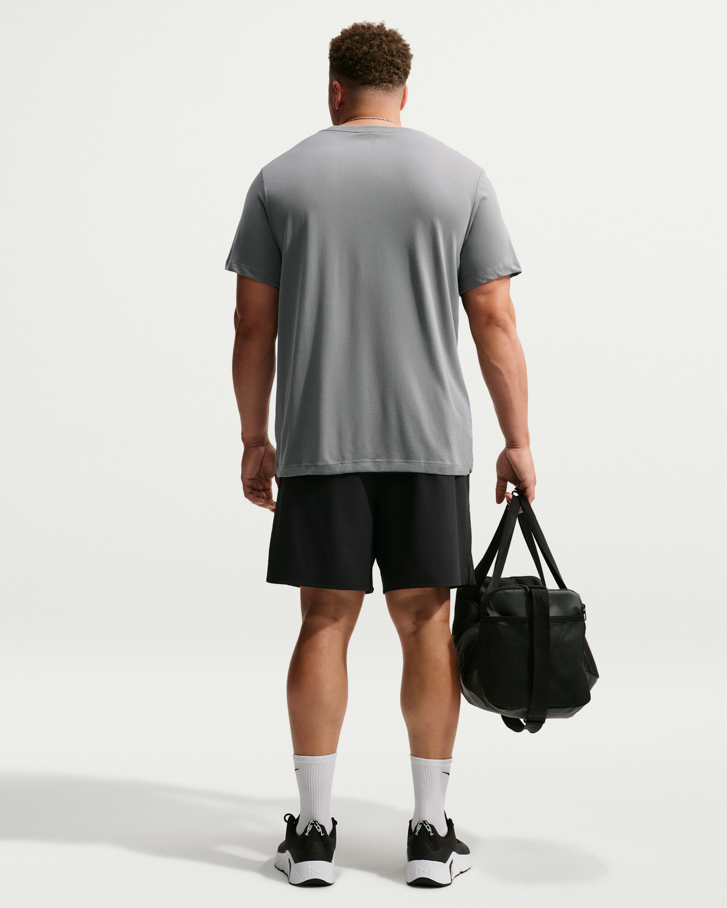 Nike Dri-FIT Men's Fitness T-Shirt - Smoke Grey/Black - View 10