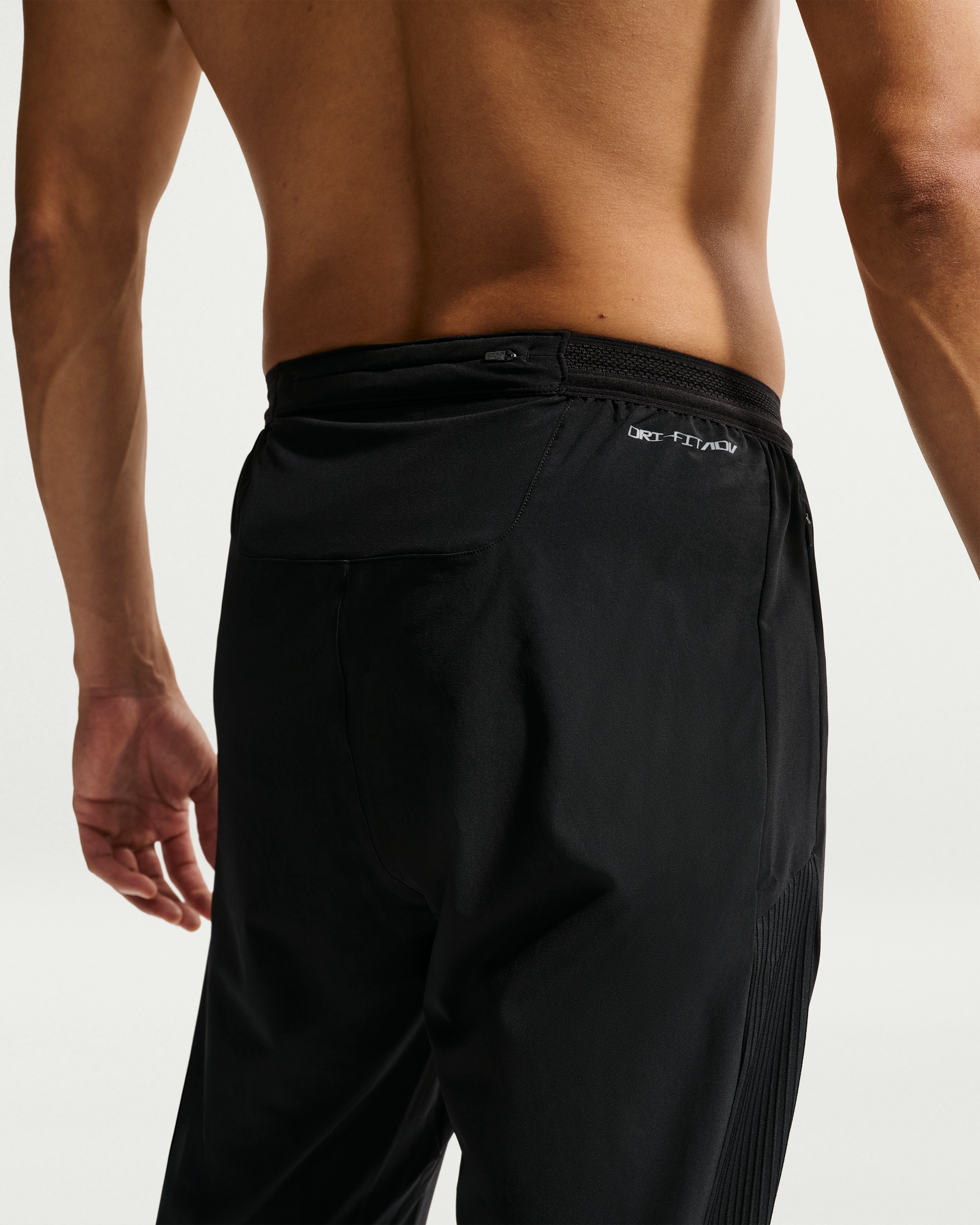 Nike AeroSwift Men's Dri-FIT ADV Running Trousers - Black/Summit White - View 3