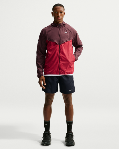 Nike Stride Men's Repel UV Running Jacket - Mystic Dates/Tough Red - View 4