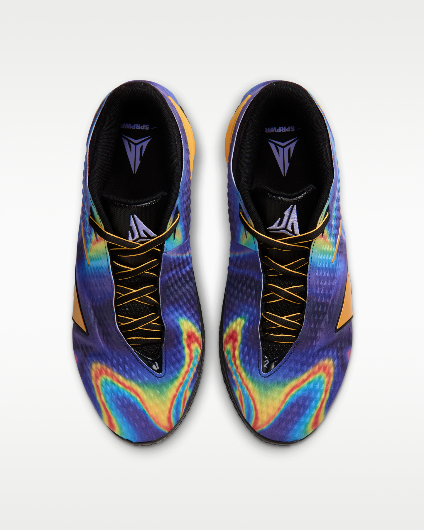 Ja 4 'Heat Check' Basketball Shoes - Obsidian/Dark Iris/Black/Total Orange - View 4