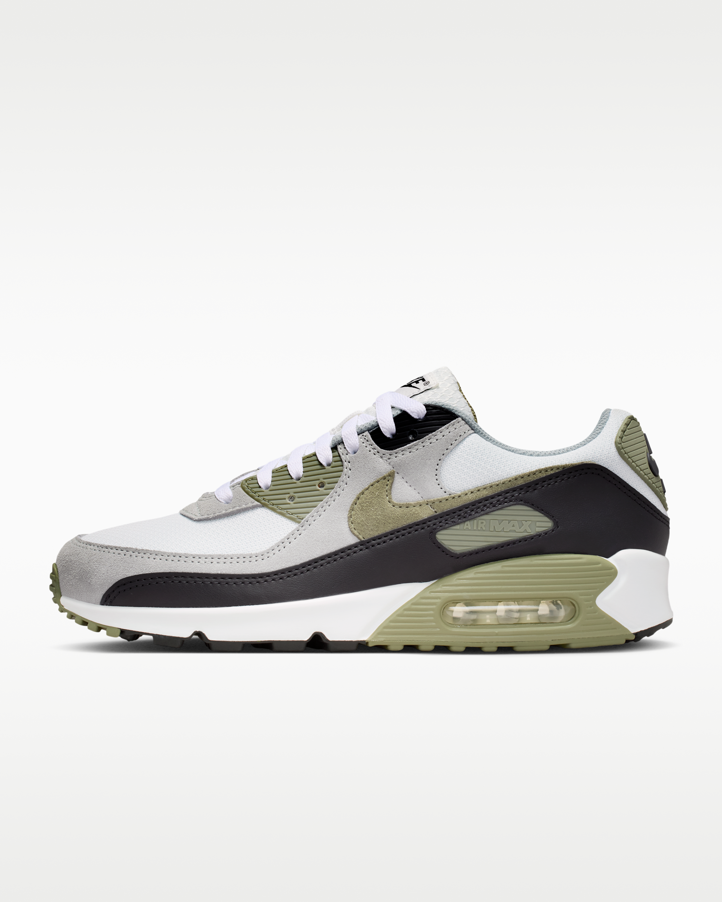 Nike Air Max 90 Men's Shoes - Summit White/Light Pumice/Black/Silver Sage - View 1