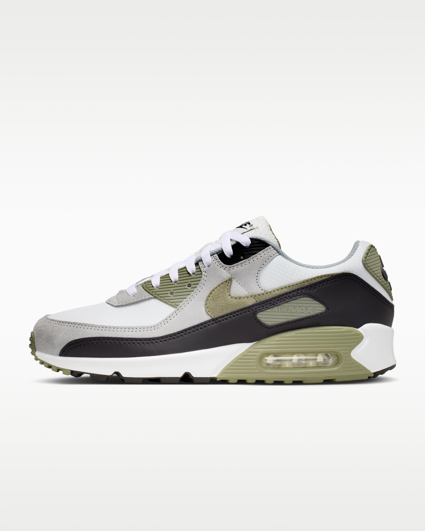 Nike Air Max 90 Men's Shoes - Summit White/Light Pumice/Black/Silver Sage - View 1