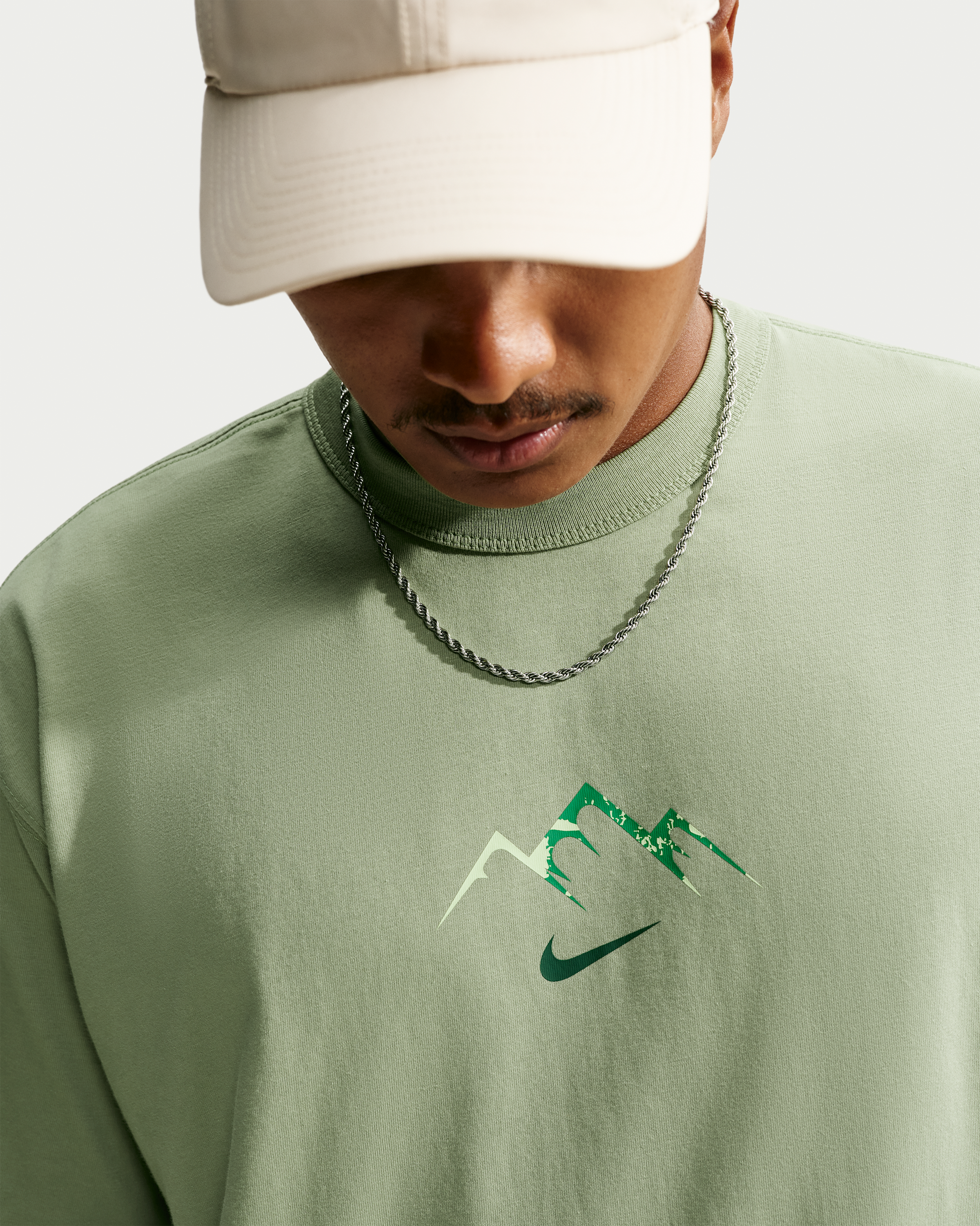 Nike Sportswear Men's T-Shirt - Dusty Olive - View 3