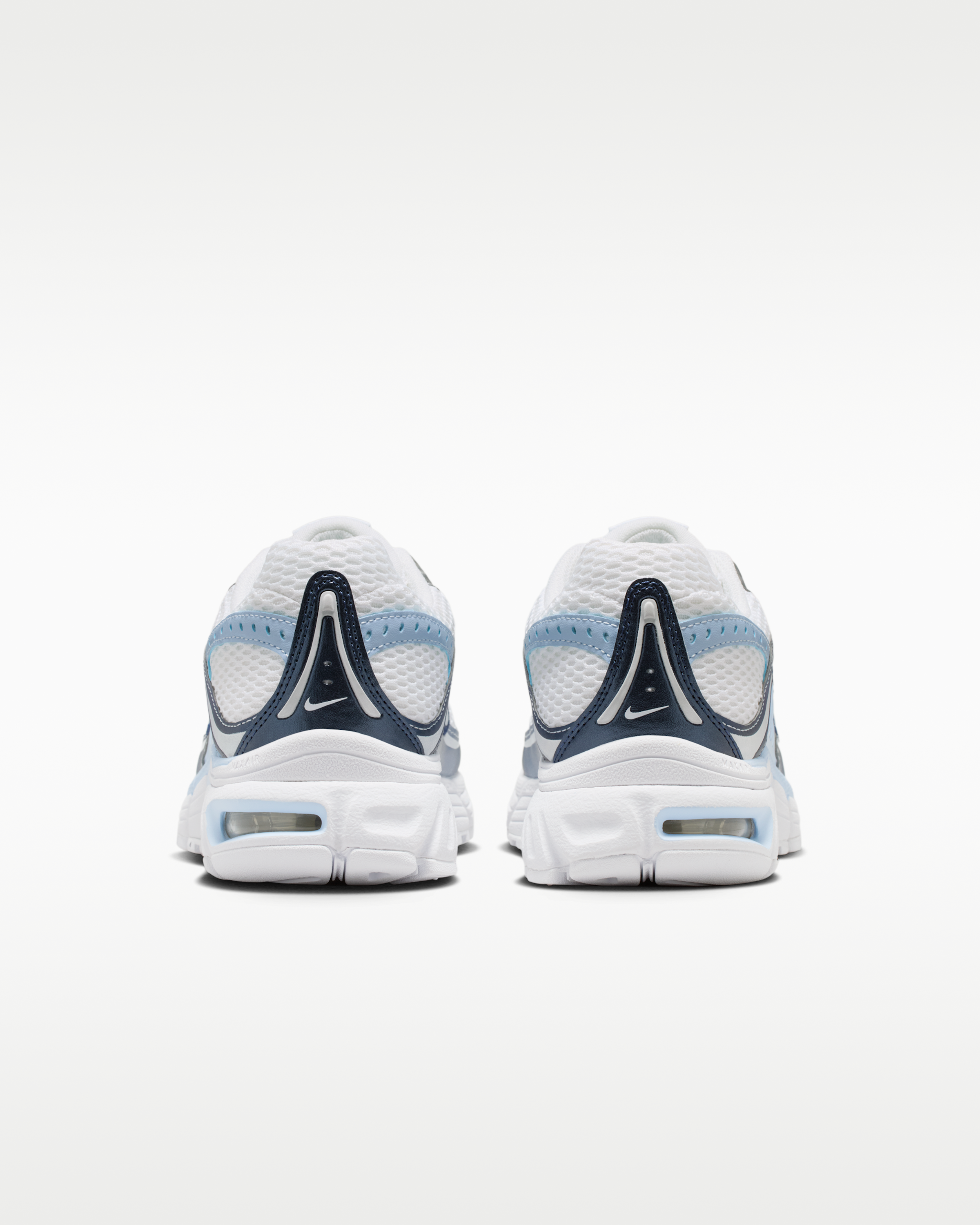 Nike Air Max Moto 2K Women's Shoes - White/Metallic Silver/Midnight Navy/Hydrogen Blue - View 6