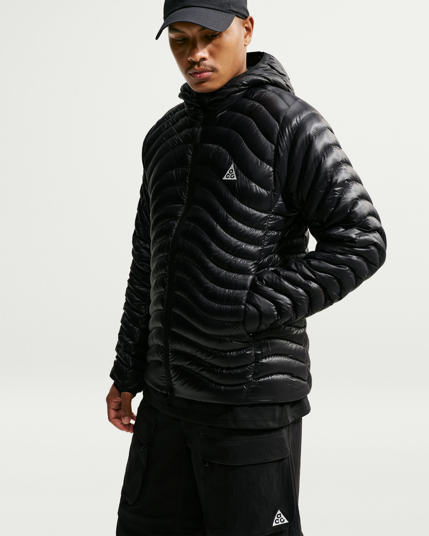 ACG Lava Flow Ultralight Men's Therma-FIT ADV Down Jacket - Black/Black/Black/Summit White - View 3