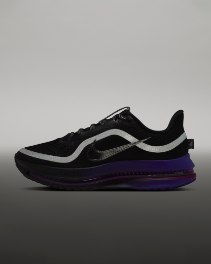 Nike Pegasus Premium Women's Road Running Shoes - Black/Dark Concord/True Berry/Metallic Silver - View 9
