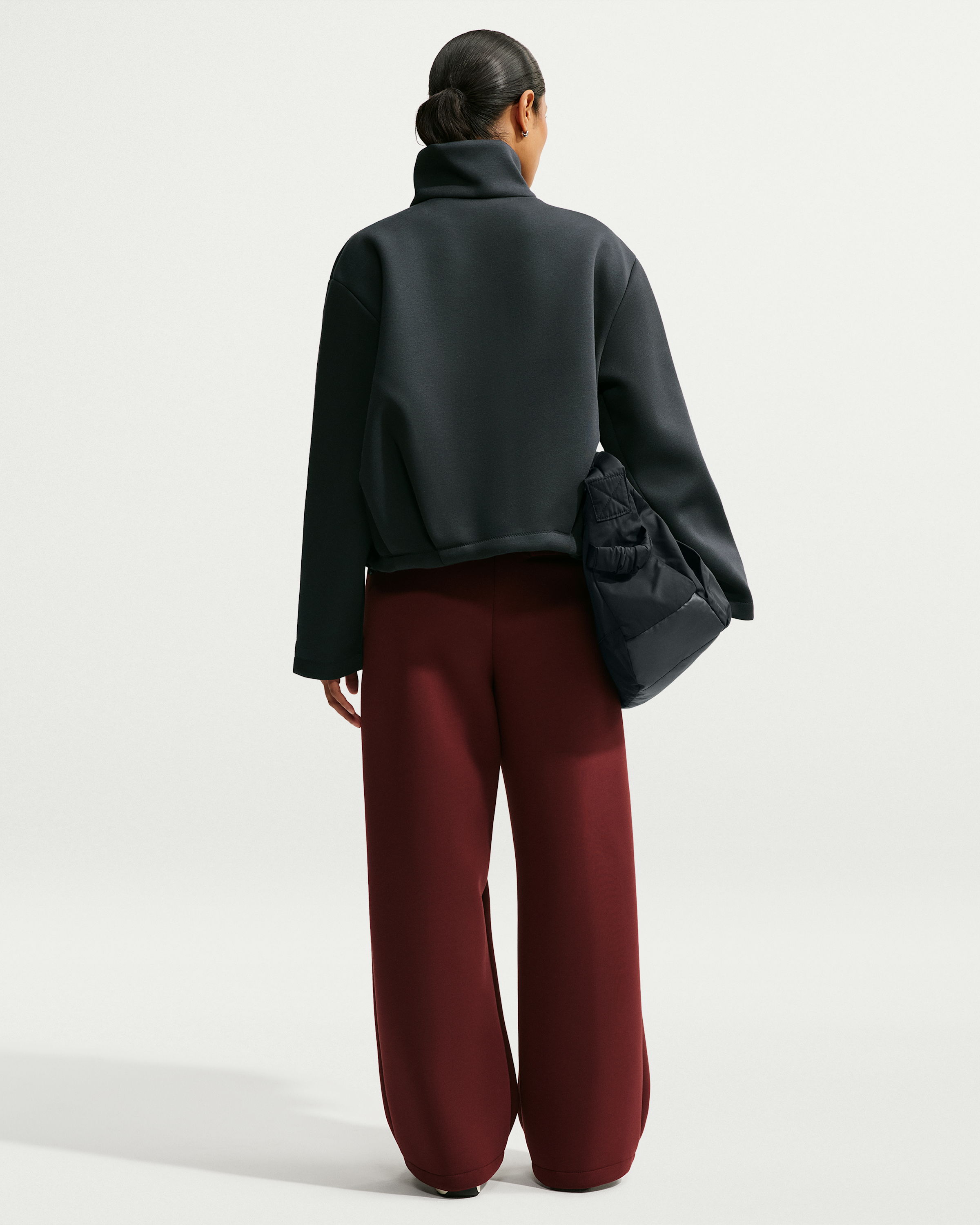 Nike Article Fleece Women's Oversized Jacket - Black/Black - View 5