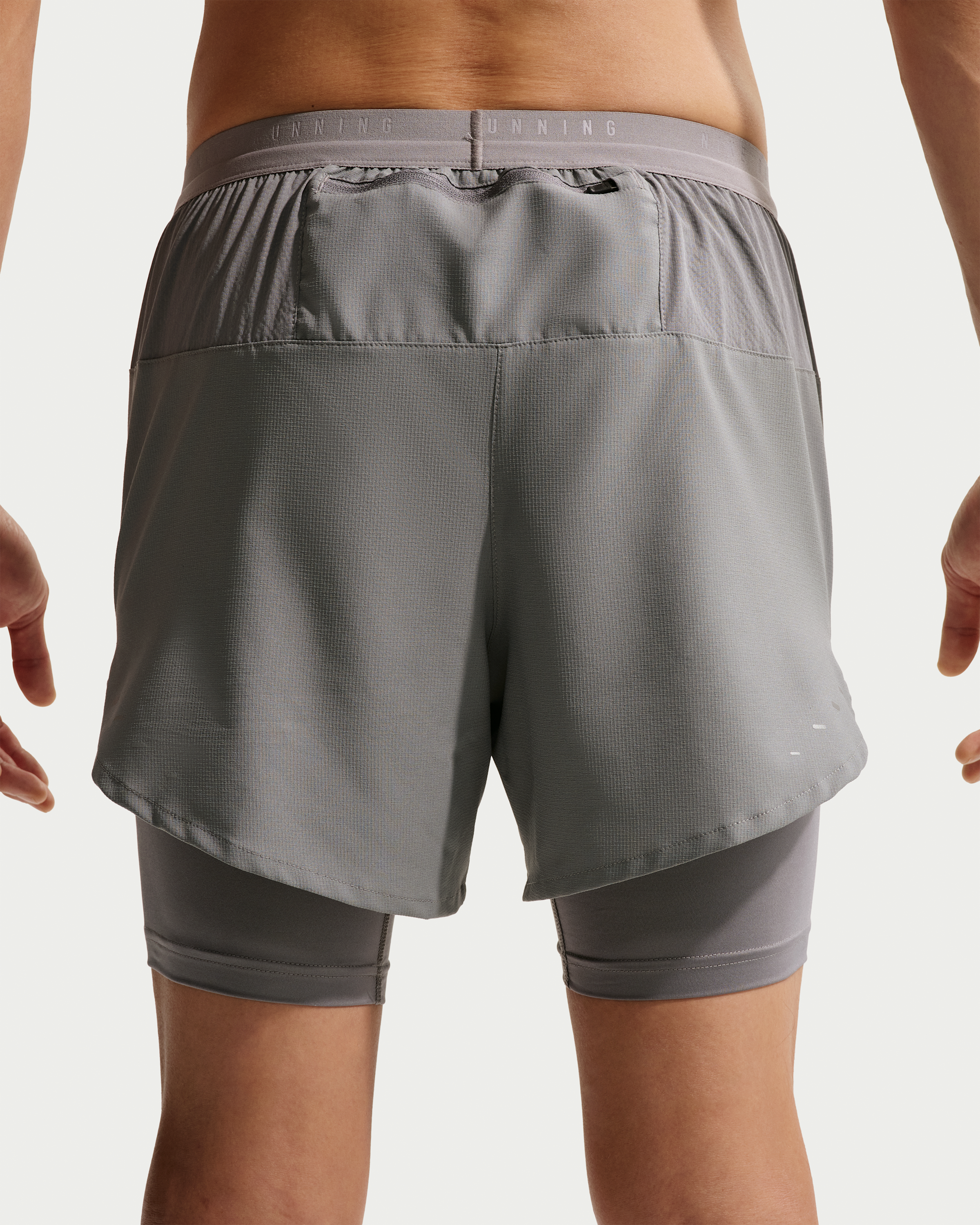 Nike Stride Men's Dri-FIT 13cm (approx.) Hybrid Running Shorts - Smoke Grey - View 3